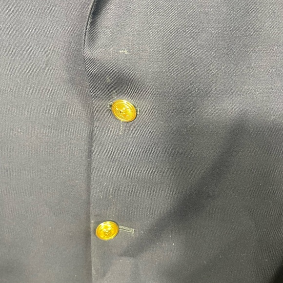 Lauren Ralph Lauren Gold Button Navy Blue  sports Wool Blazer Jacket 48R - Picture 4 of 7